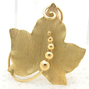 1/20 12k Gold Filled CARL ART Maple Leaf Brooch